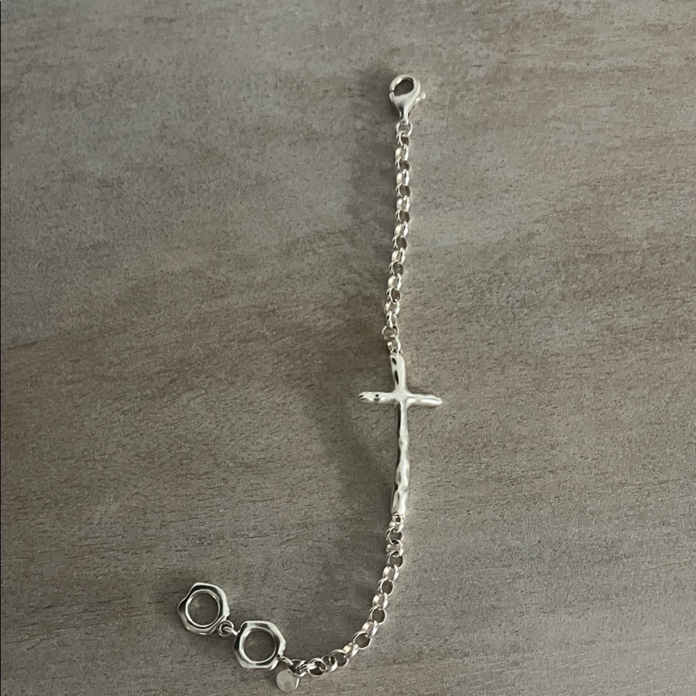 Silver Cross Bracelet